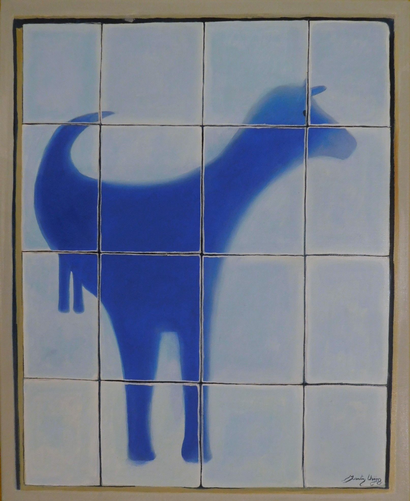 Blue beast in tile light